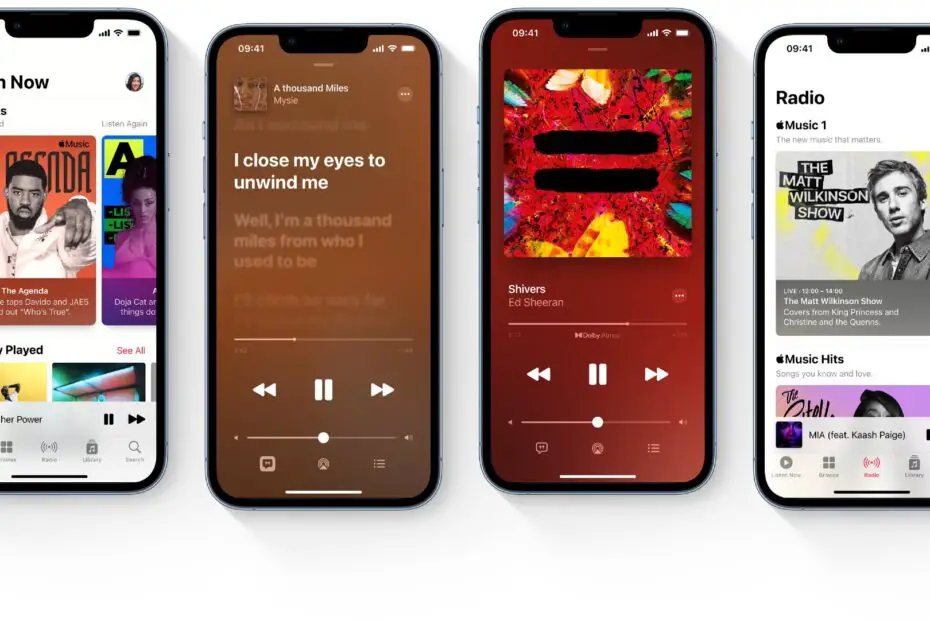 Screenshot of Apple Music