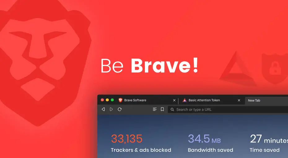 Screenshot of brave browser