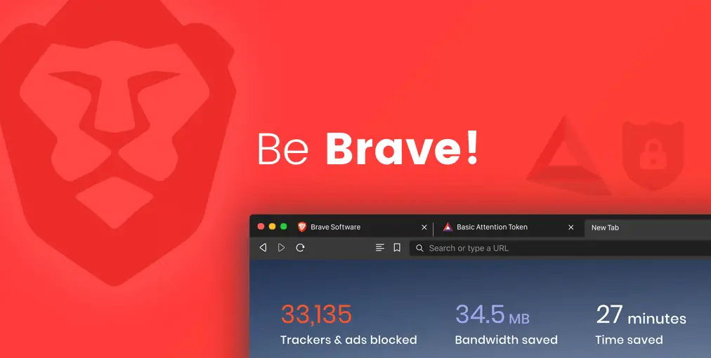 Screenshot of brave browser